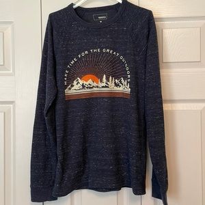 EUC Sonoma long sleeve thermal tee. Navy blue heather. Size: medium.